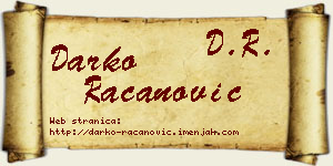 Darko Račanović vizit kartica